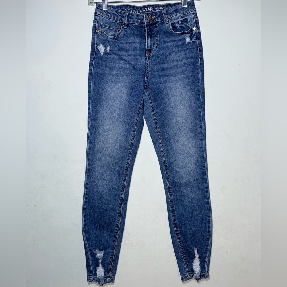 Women’s Vanilla Star Distressed High Rise Skinny Jeans, Size 1